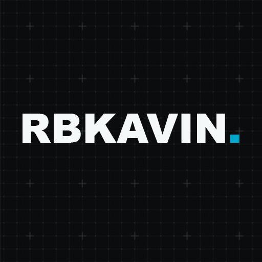 RBKAVIN. square icon, dark version