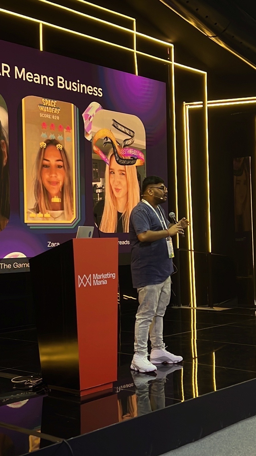 AR Means Business slide at GITEX Global 2023 with Kavin Kumar