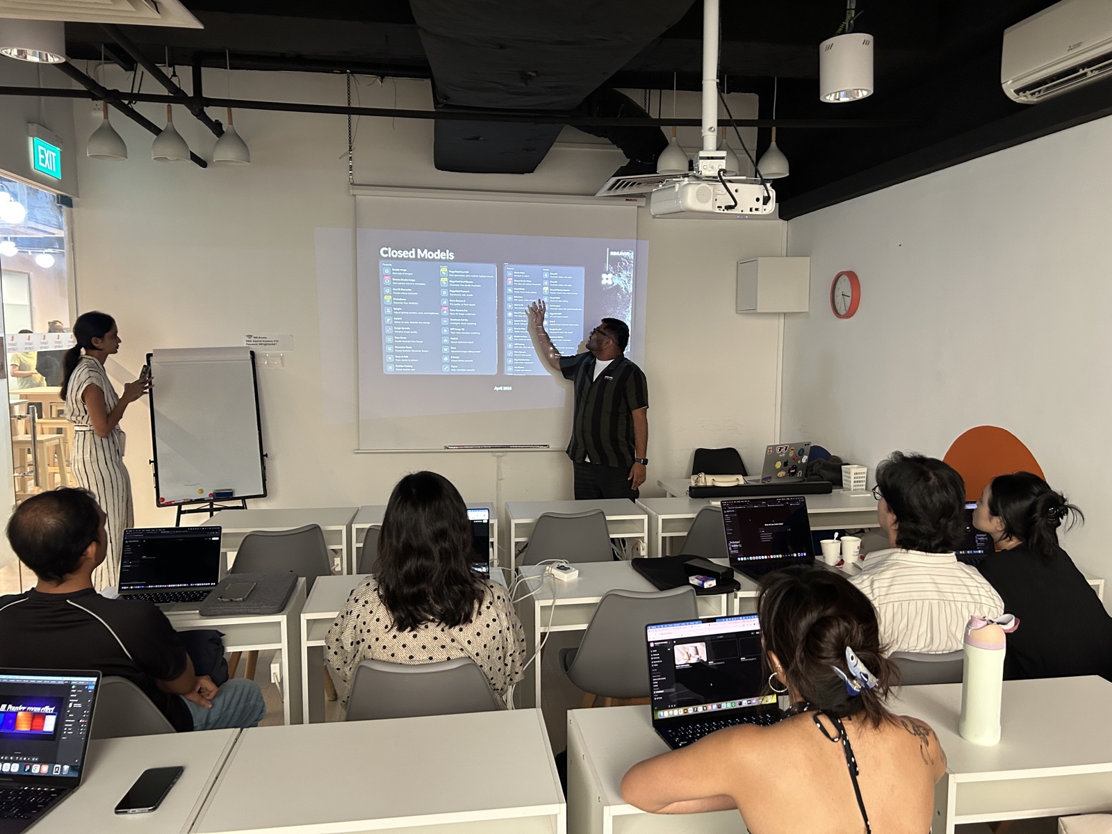 Kavin presenting to workshop participants at the Flora AI session, Singapore 2026