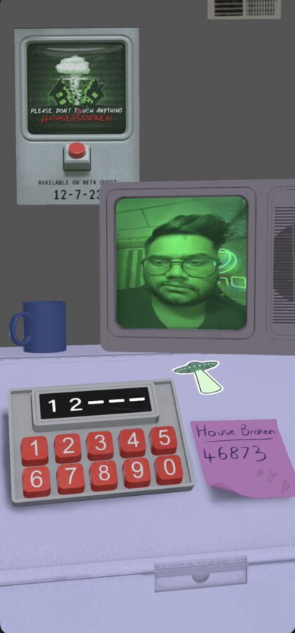 House Broken AR ad console interface, don't touch anything