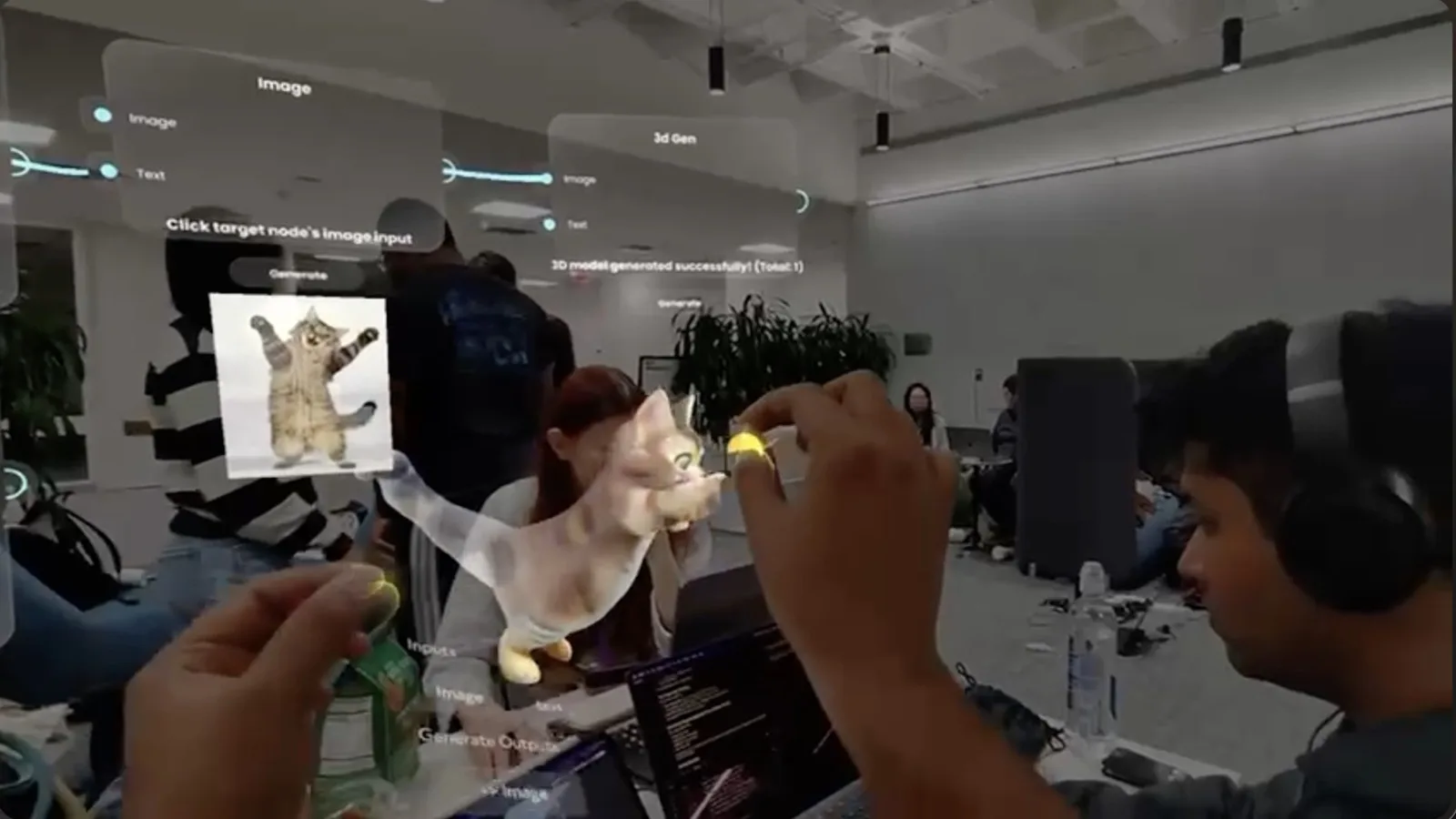 Noodle node canvas for sketch to 3D workflow