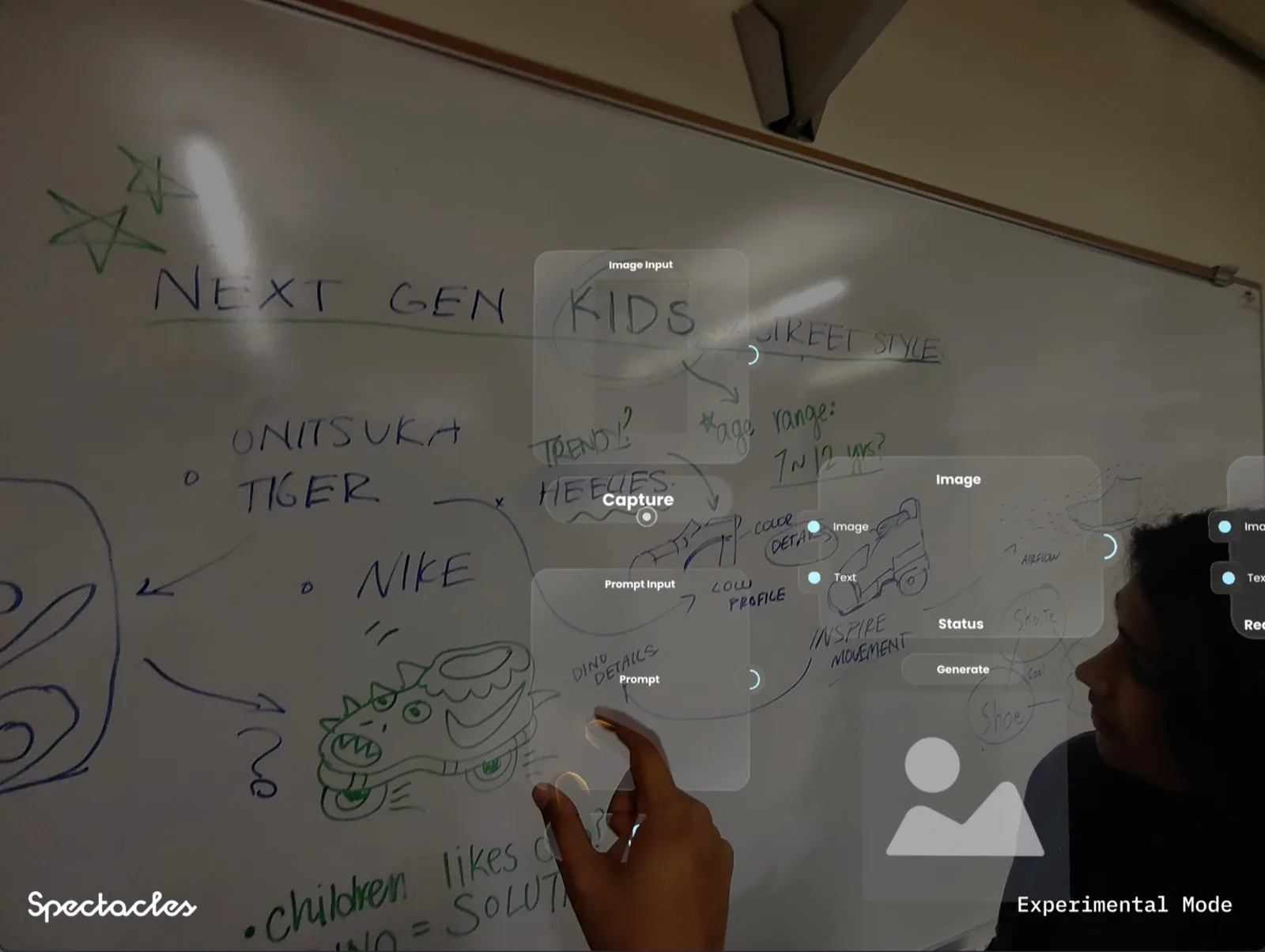 Noodle running on Snap Spectacles in space