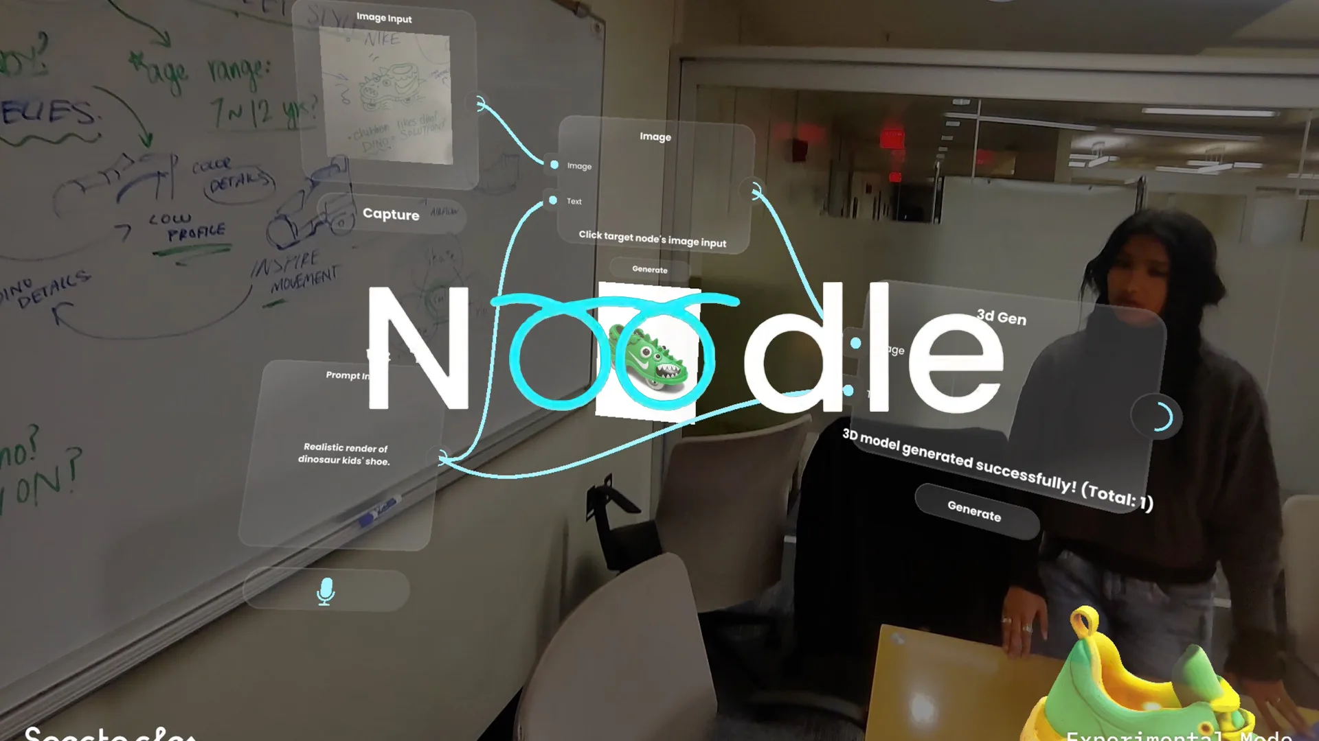 Noodle spatial AI creative tool on Snap Spectacles