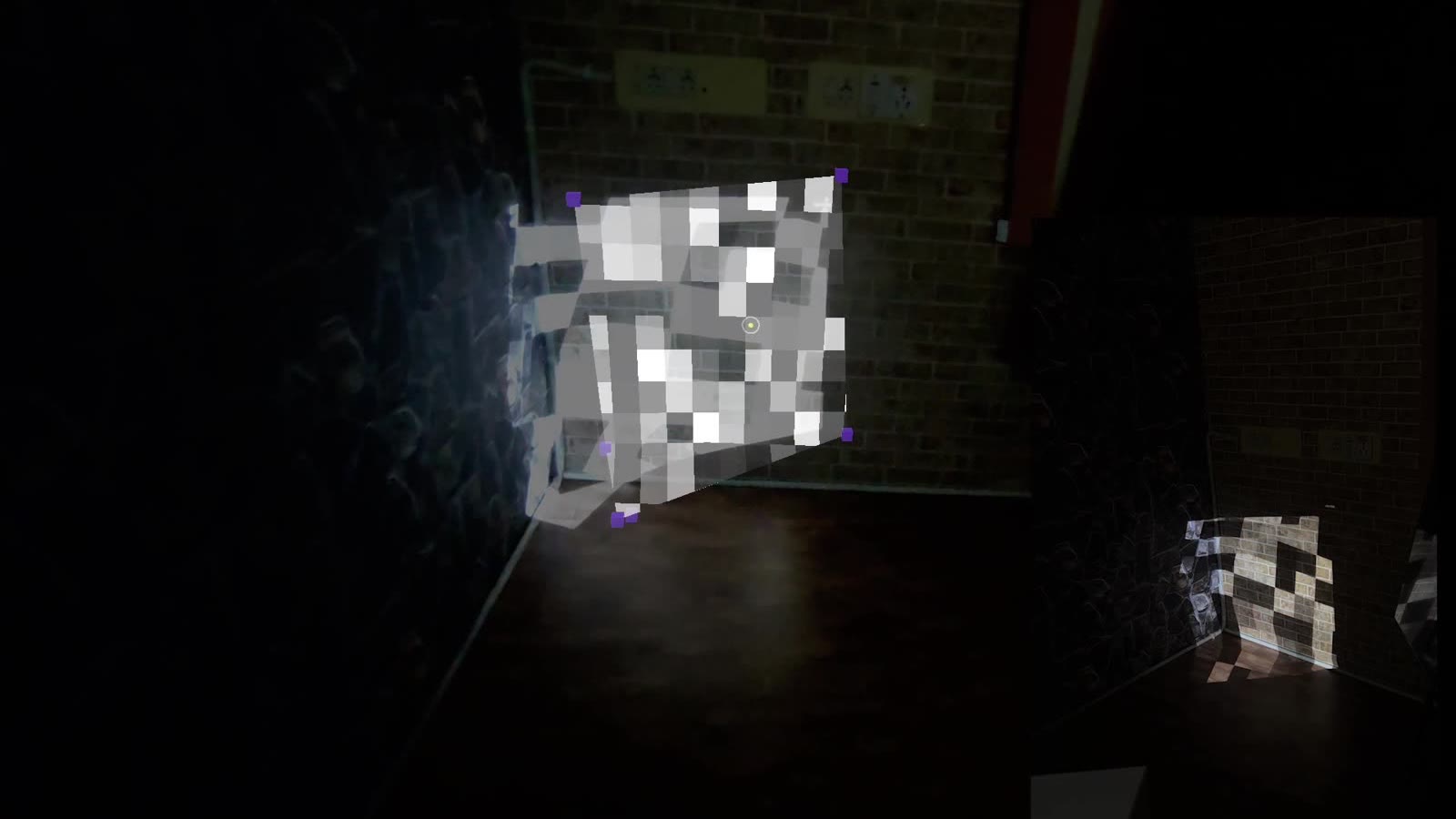 Spatial Mapper design synced live to a real wall projection